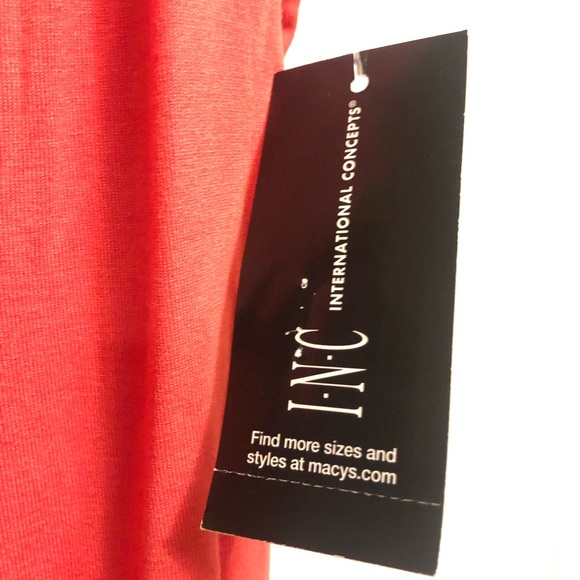 INC International Concepts coral color tank top. - Picture 6 of 8